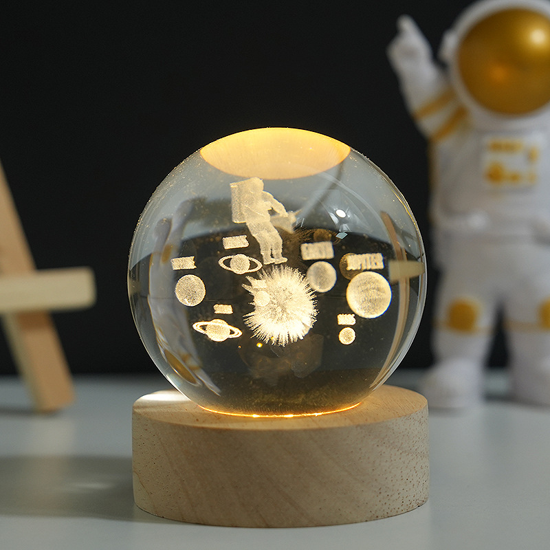 3D Crystal Ball LED Night Light